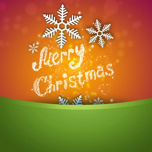 Bright Christmas background with snowflake and merry christmas s — Stock Photo, Image