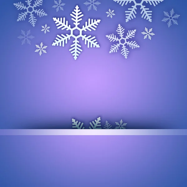 Bright stylish Christmas background with snowflake and copyspace — Stock Photo, Image