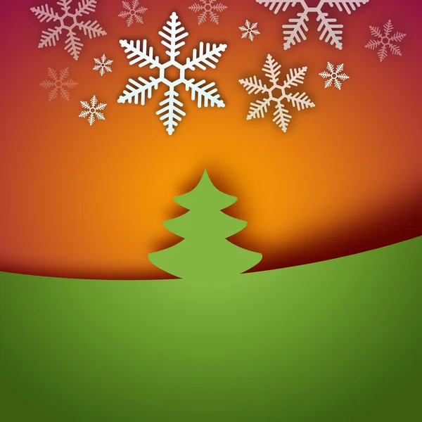 Аппликация елки на ярком фоне — стоковое фото