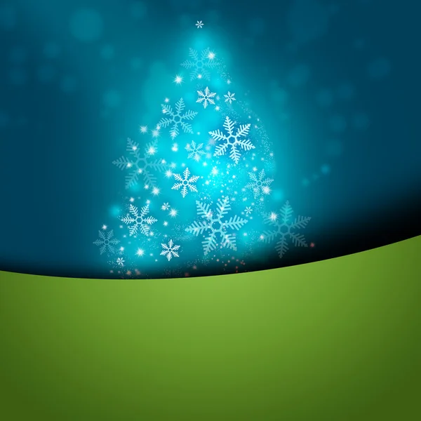 Stylized Christmas tree on decorative background with copyspace — Stock Photo, Image