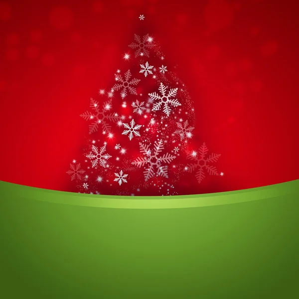 Gestileerde kerstboom op decoratieve achtergrond met copyspace — Stockfoto