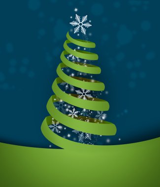 Noel ağacı şeklinde yırtık kağıt. Modern Noel arka