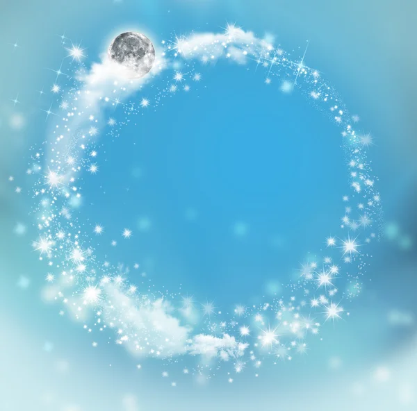 Elegant jul bakgrund med snöflingor och plats för text. — Stockfoto