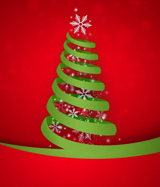 Carta strappata a forma di albero di Natale. Natale moderno indietro — Foto Stock