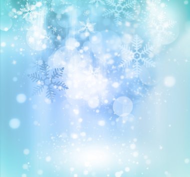 Kar taneleriyle soyut noel arkaplanı