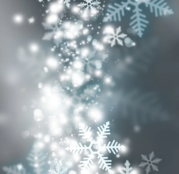Абстрактный рождественский фон со снежинками — стоковое фото