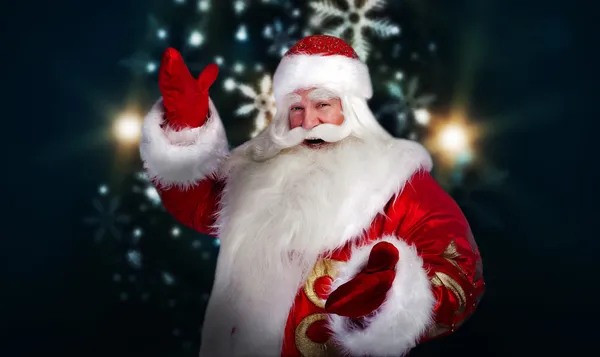 Porträtt av jultomten trolleri — Stockfoto