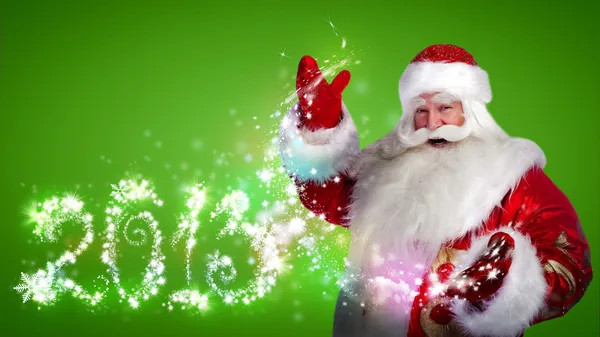 Santa Claus with 2013 new year number sign — Stock Photo, Image