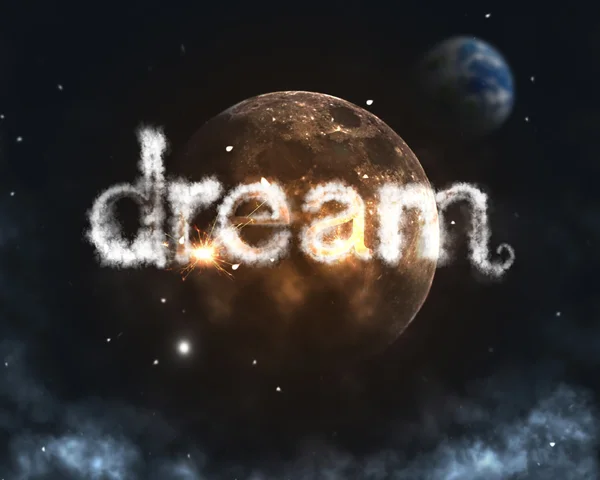 Dream cloud burning word — Stock Photo, Image