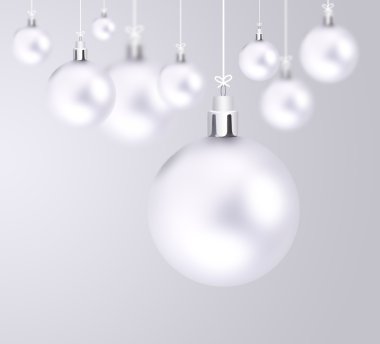 kurdele ile arka plan asılı Noel topları