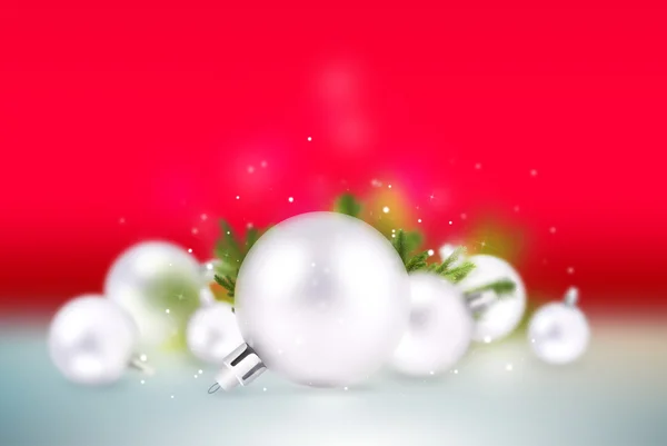 Christmas background: decorative balls on colorful background — Stock Photo, Image