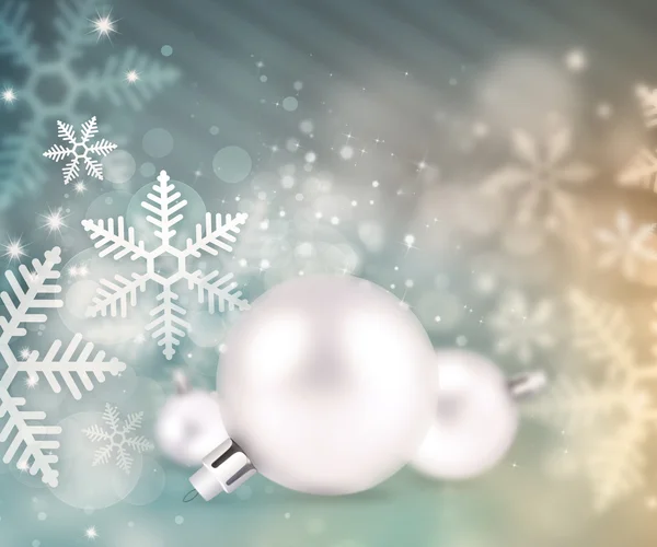 Christmas background: decorative balls on colorful background — Stock Photo, Image