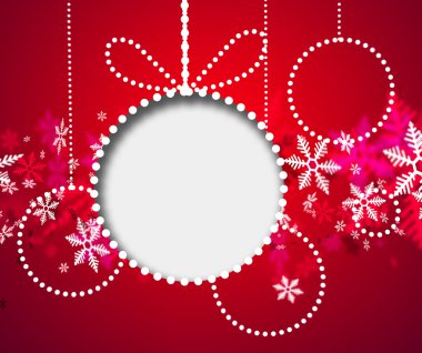 Abstract christmas balls with copyspace