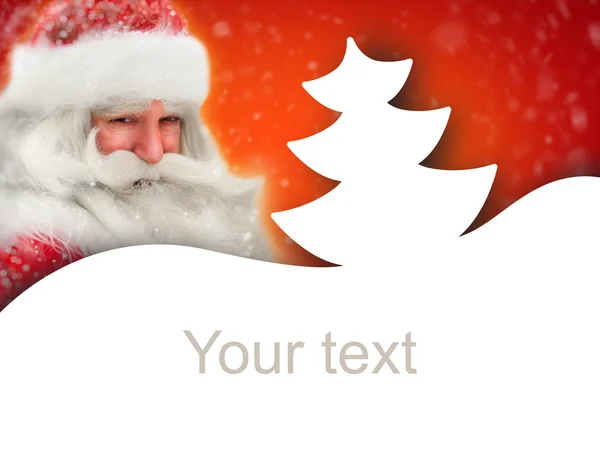 Kerstmis en Nieuwjaar achtergrond met de Kerstman. veel van kopie — Stockfoto