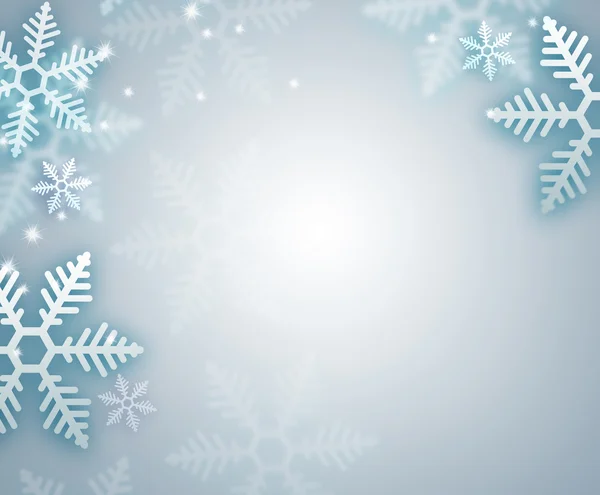 Beautiful snowflake blue Christmas background with copyspace — Stock Photo, Image