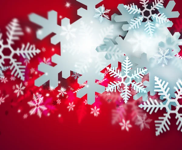 Bellissimo fiocco di neve sfondo di Natale con copyspace — Foto Stock