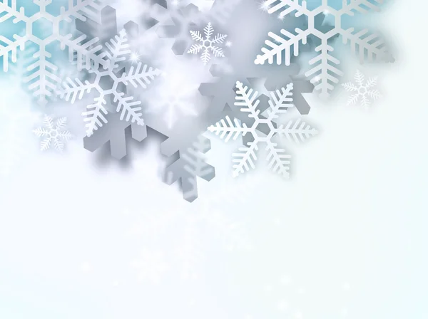 Floco de neve bonito simples fundo de Natal com copyspace — Fotografia de Stock