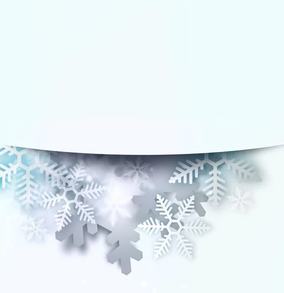 Bellissimo fiocco di neve semplice sfondo di Natale con copyspace — Foto Stock