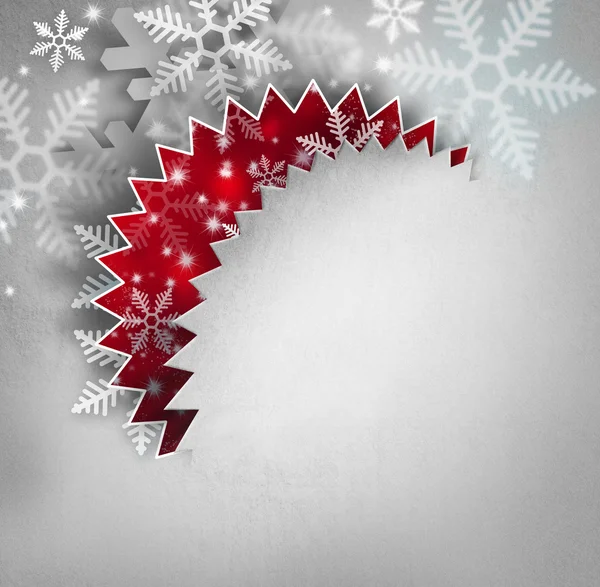 Mooie sneeuwvlok Kerstmis oud papier achtergrond met copyspa — Stockfoto