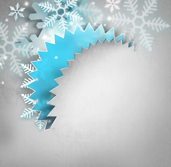 कॉप सह सुंदर बर्फफ्लेक निळा ख्रिसमस जुना कागद पार्श्वभूमी — स्टॉक फोटो, इमेज