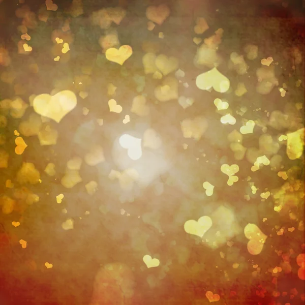 Abstract heart bokeh พื้นหลังที่สดใส — ภาพถ่ายสต็อก