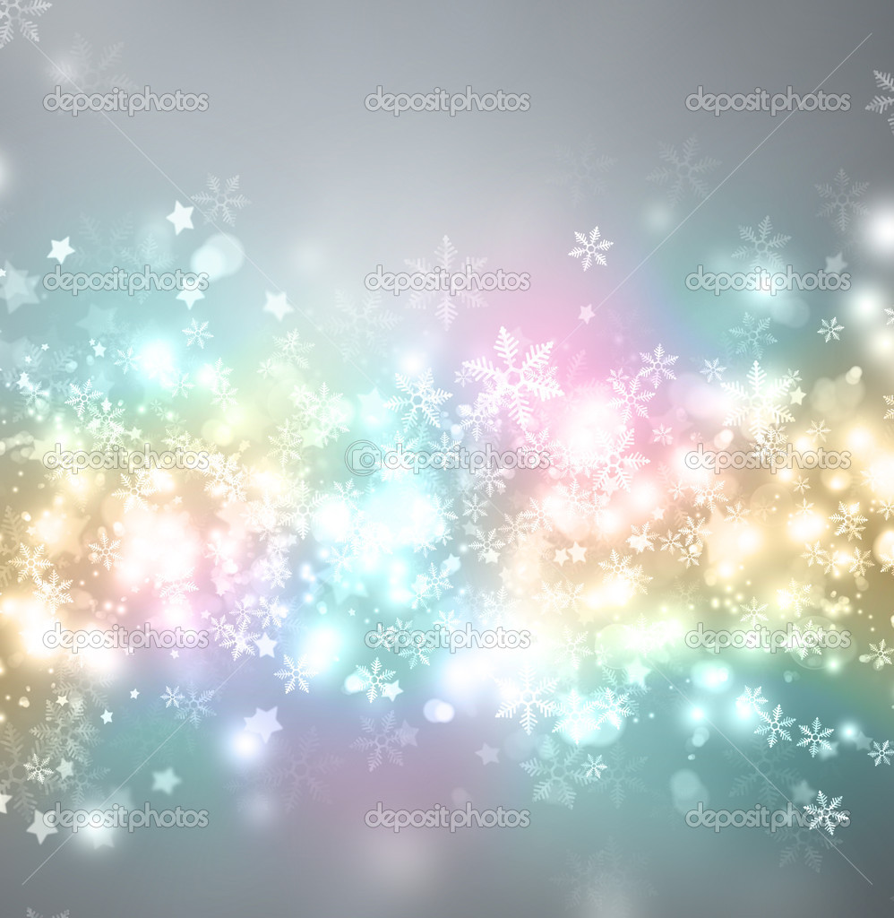 Beautiful bright snowflake background with copyspace