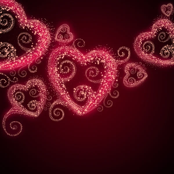 Valentine background: heart swirl — Stock Photo, Image