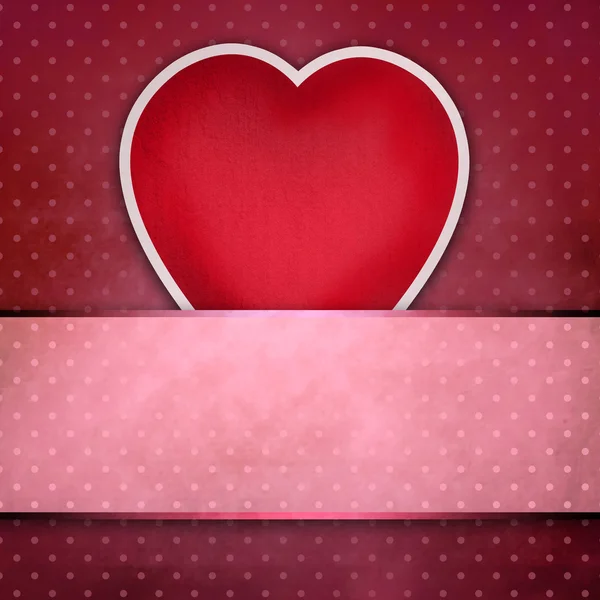 Valentine background: heart over retro texture — Stock Photo, Image