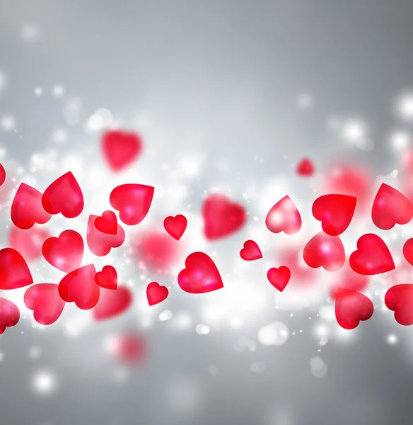 情人节背景用红色的心 — 图库照片