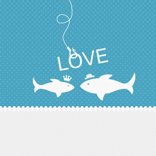 Валентина фон: две влюбленные рыбы — стоковое фото