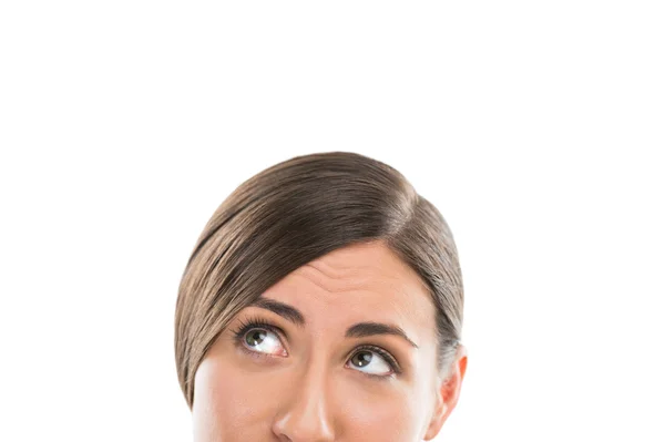 Cropped view of a beautiful young lady face — Stock Photo, Image