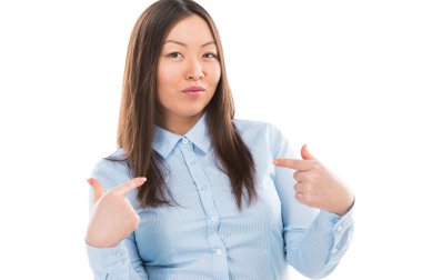 Portrait of attractive asian business woman clipart