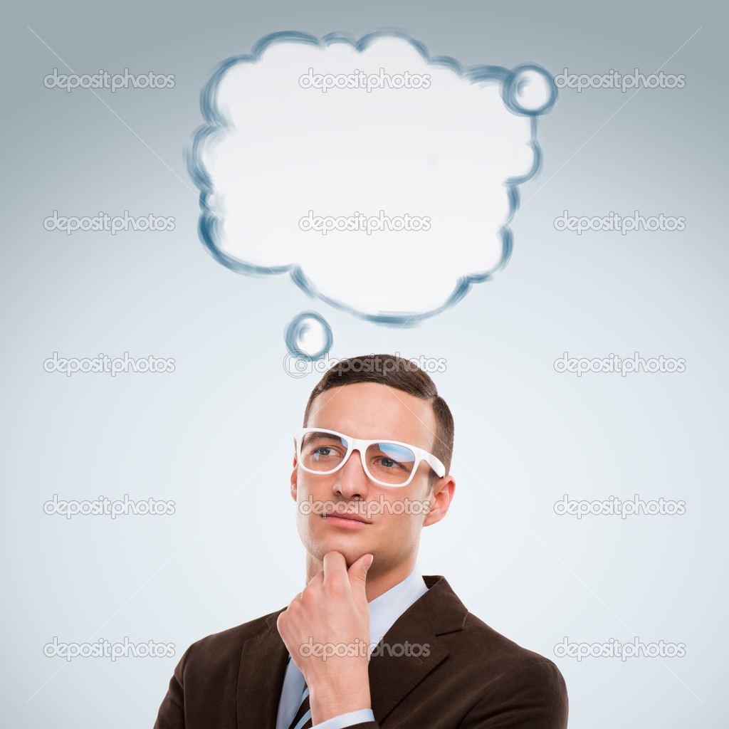 imagen de joven pensando en sus planes — Foto de stock © HASLOO #20724889