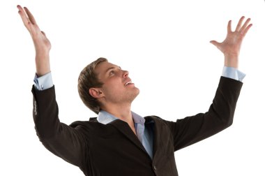 onun iş proje başarısını kutluyor heyecanlı genç yönetici