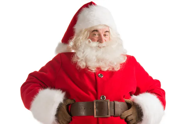 Portret van gelukkig santa claus — Stockfoto