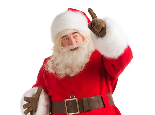 Santa claus gebaren zijn hand — Stockfoto