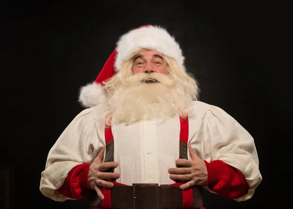 Санта-Клаус громко смеется — стоковое фото