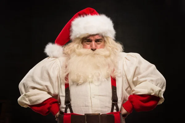 Düsteres Weihnachtsmann-Porträt — Stockfoto