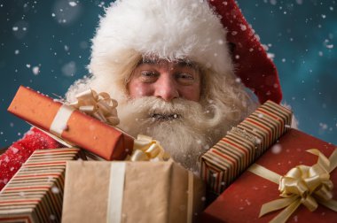 Noel Baba hediye çuval ile