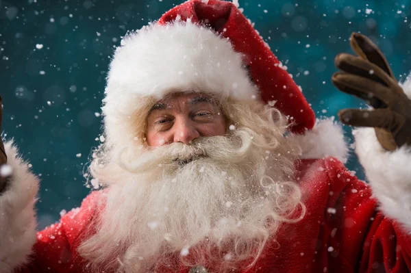 Happy santa claus směje — Stock fotografie