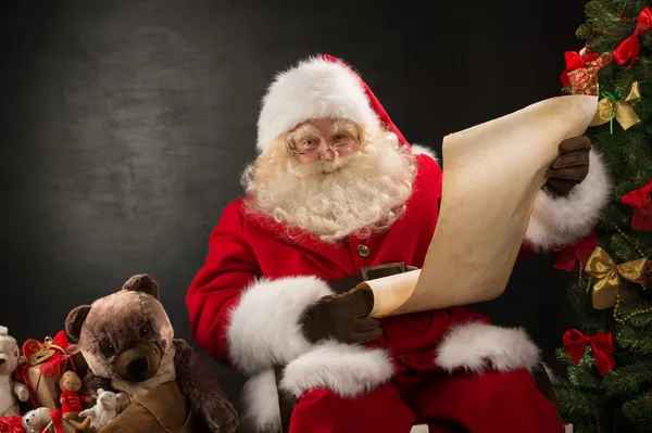 Portret szczęśliwy santa Claus — Zdjęcie stockowe