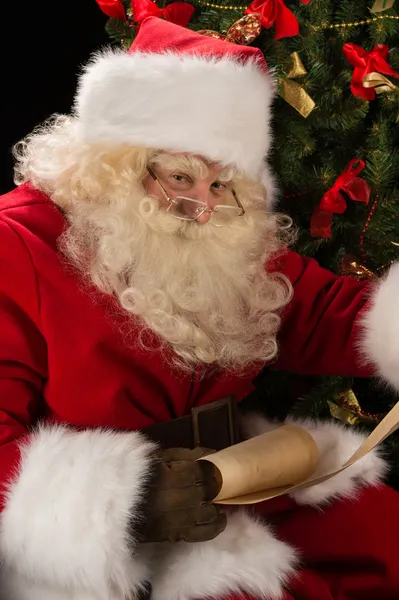 Retrato de Papai Noel feliz — Fotografia de Stock