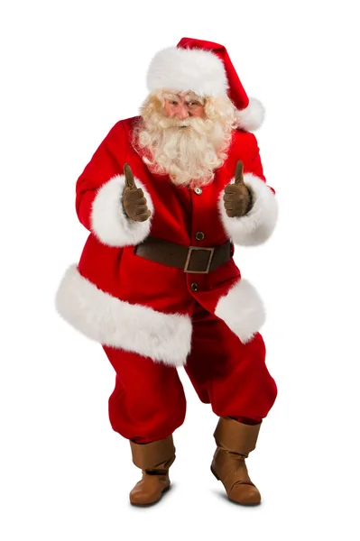 Papai Noel em pé sobre fundo branco — Fotografia de Stock