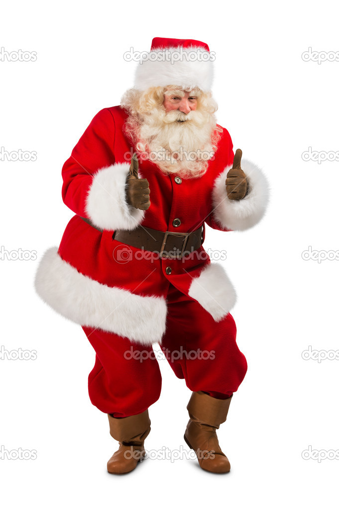 Santa Claus standing on white background