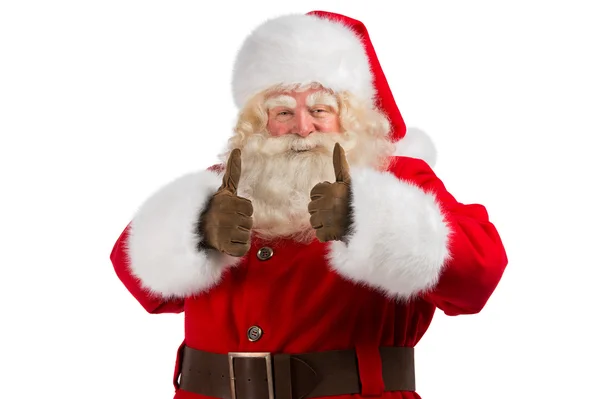 Santa claus staande geïsoleerd op witte achtergrond — Stockfoto