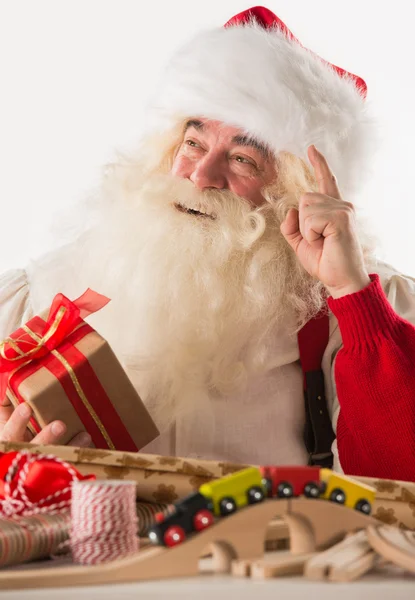 Weihnachtsmann am Werk — Stockfoto