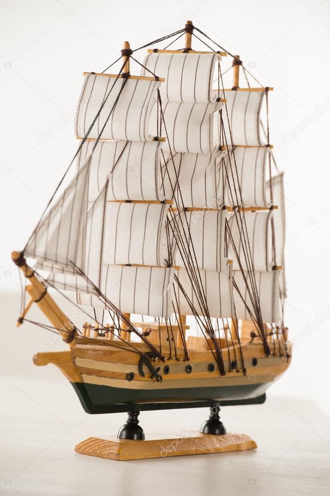 Wooden ship toy model — Stock Photo © HASLOO #35232771