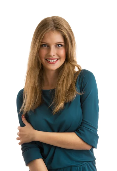 Young girl wearing elegant dress posing — Stock Photo, Image