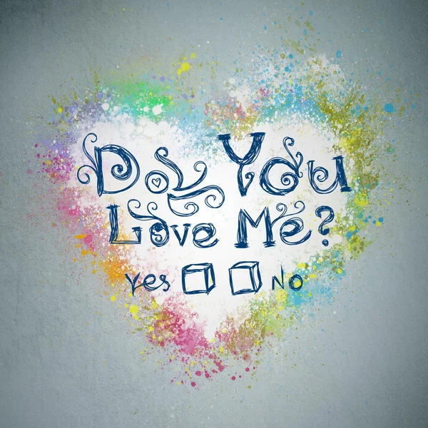 Do you love Me? Creative valentine grunge background. — Stock Photo, Image