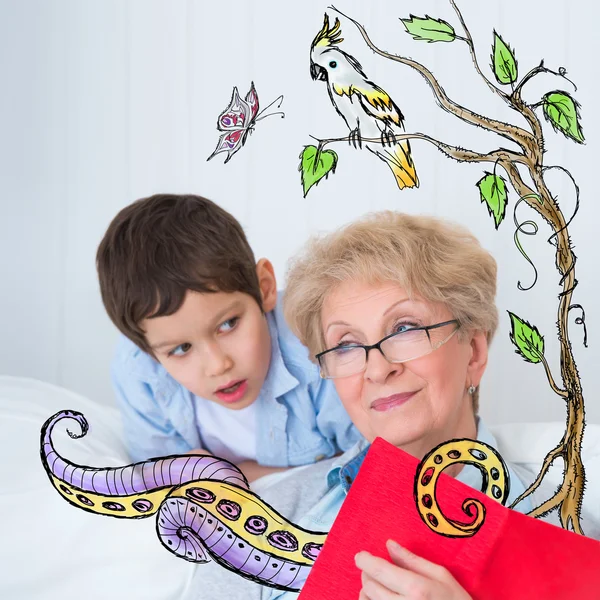 Grandmother and little boy — Stock Photo, Image